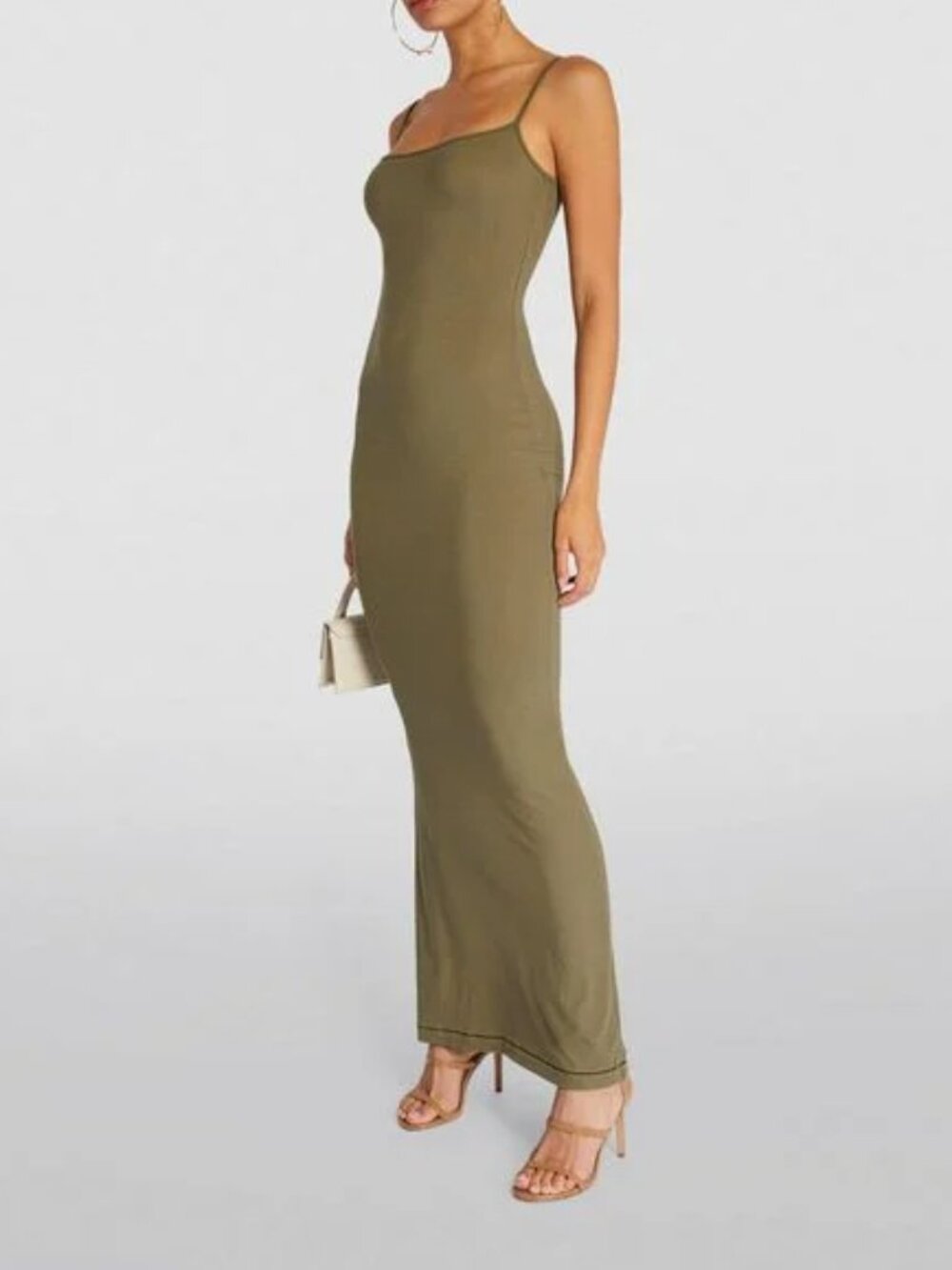 SKIMS Soft Lounge Long Slip Dress in Green